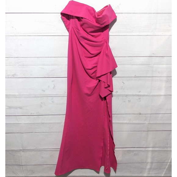 ELLIATT Across Strapless Maxi Cocktail Party Dress Gown Pink Women's Size Medium - Picture 5 of 13